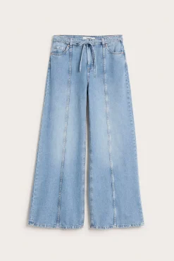 Wide jeans high waist | Vaalea denim | Naiset | Kappahl