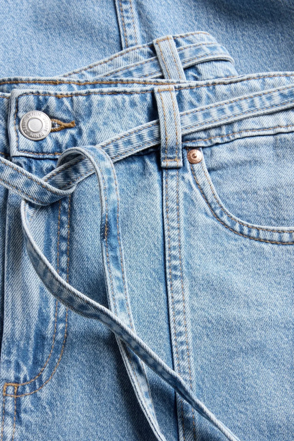 Wide jeans high waist | Vaalea denim | Naiset | Kappahl