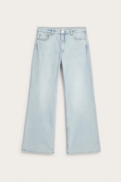 Wide jeans high waist | Vaalea denim | Naiset | Kappahl