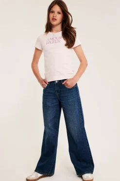 Wide jeans low waist | Tumma denim | Lapset | Kappahl