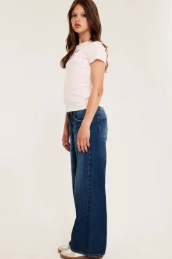 Wide jeans low waist | Tumma denim | Lapset | Kappahl