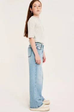 Wide jeans low waist | Vaalea denim | Lapset | Kappahl