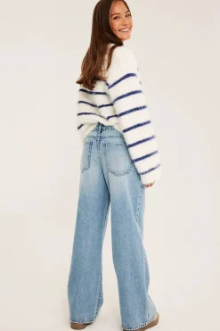 Wide jeans low waist | Vaalea denim | Lapset | Kappahl