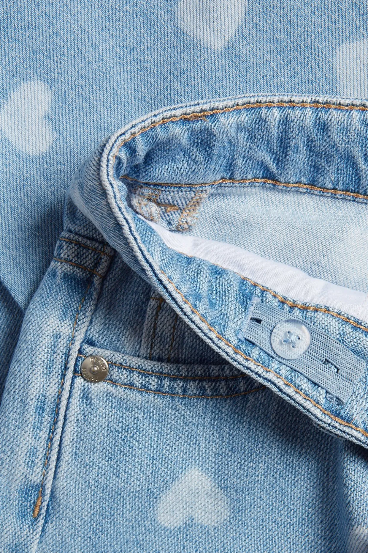 Wide jeans mid waist | Vaalea denim | Lapset | Kappahl