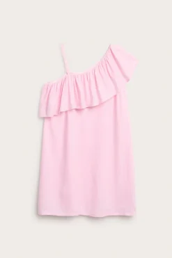 Yksiolkaiminen mekko röyhelöreunalla | Pinkki | Lapset | Kappahl