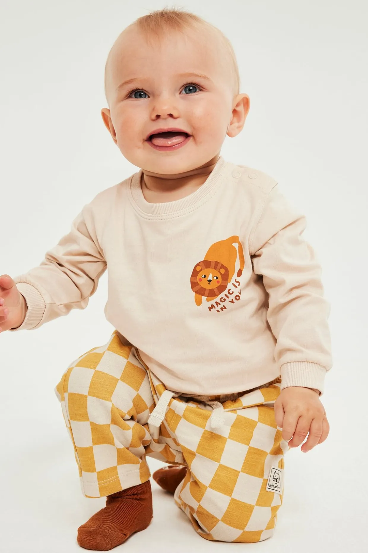 Ylisuuri body, jossa on leijonakuvio | Beige | Lapset | Kappahl