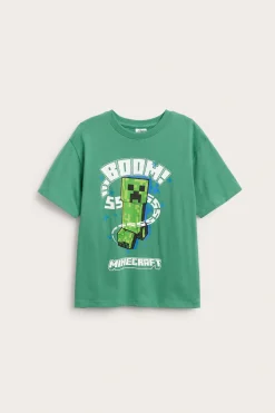 Ylisuuri t-paita Minecraft-painatuksella | Vihreä | Lapset | Kappahl